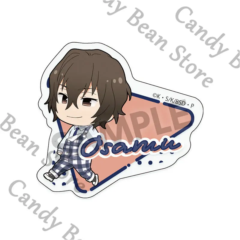 Genuine Anime ‌Bungo Stray Dogs Fyodor D Nakahara Chuya Dazai Osamu Cosplay Acrylic Name Badge Cartoon Brooch Breastpin Xmas - view 5
