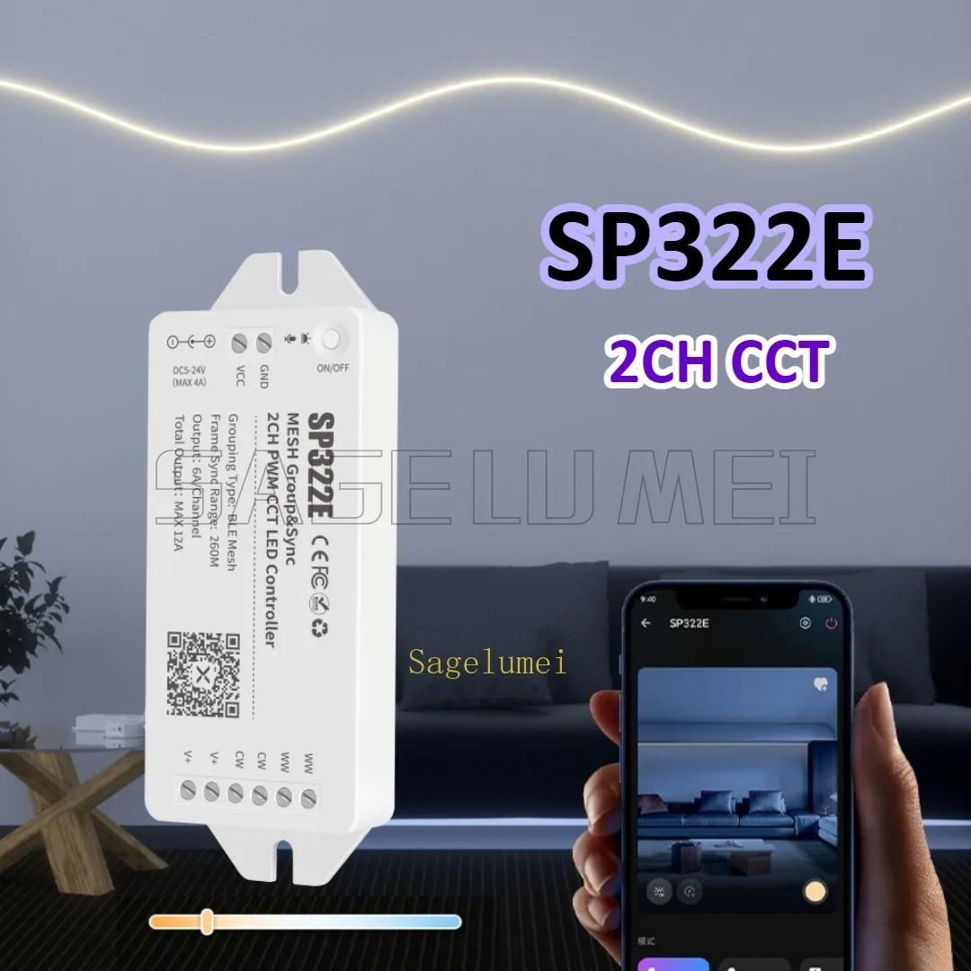 SP321E SP322E SP323E SP324E SP325E SP328E MESH Group&Sync PWM LED Controller RGB lighting and dual-color temperature adjustment
