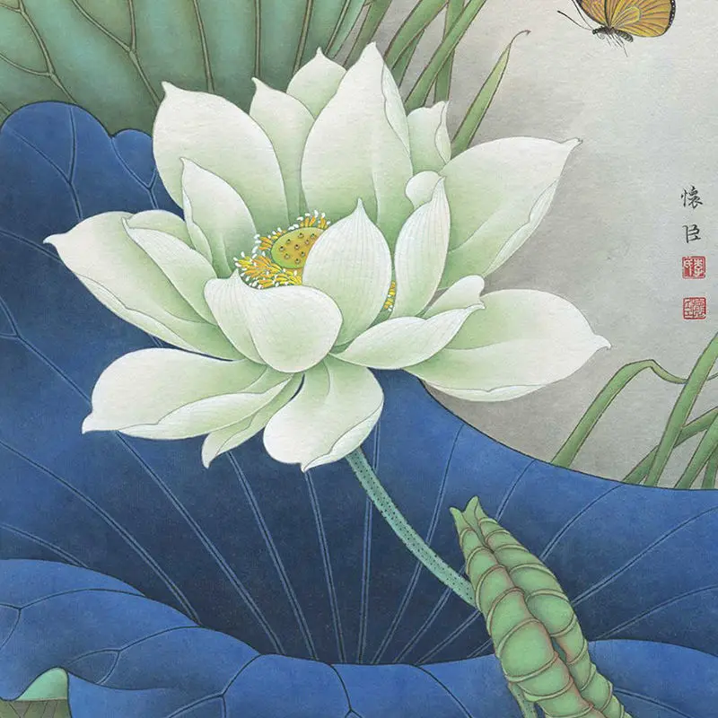 

Lotus Leaves Carp Birds Meticulous Painting Baimiao Xuan Paper Line Drawing Manuscript Beginner Copying Practice Ripe Xuan Paper