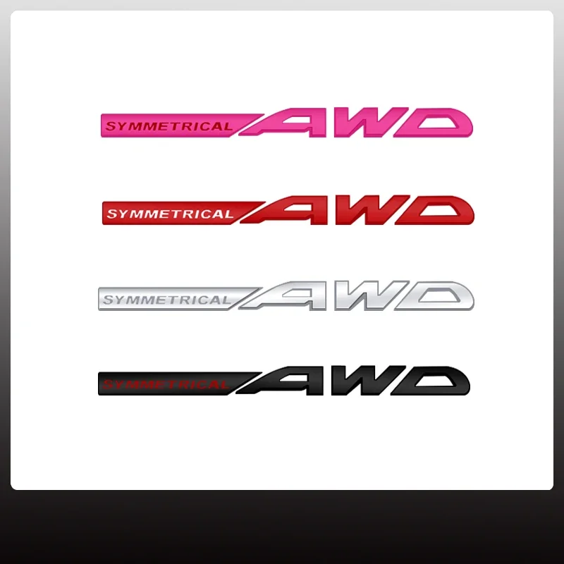 Symmetrical AWD Car Badge Sticker For LEGACY XV OUTBACK FORESTER Impreza Subaru STI BRZ Logo Metal Trunk Emblem Decoration - view 6