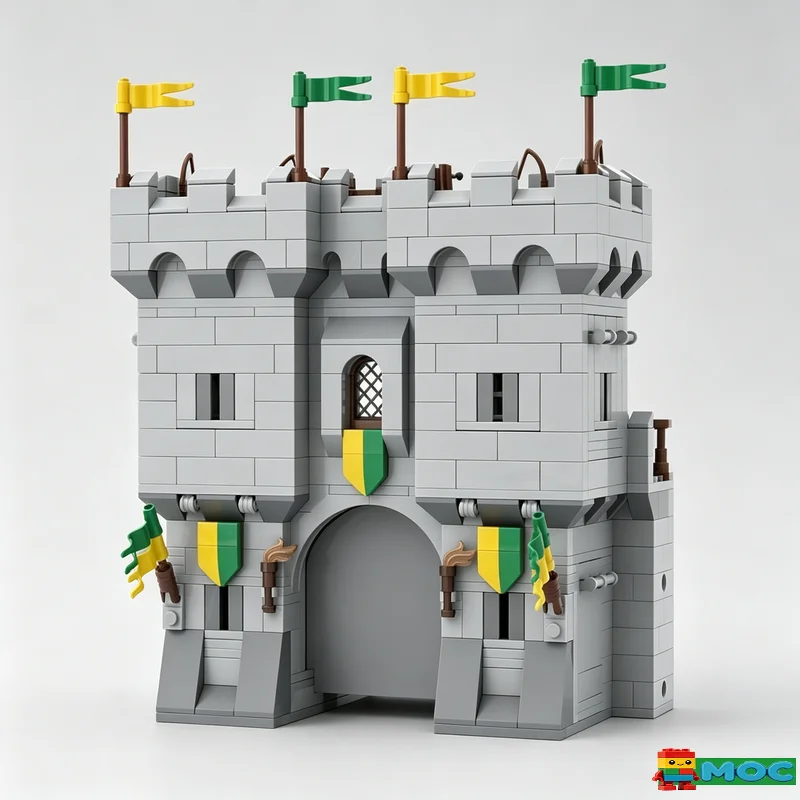 947PCS Modular Castle Gatehouse MOC Model Custom Puzzle DIY Educational Assembly Toy Birthday Christmas Gift For Hobby Display