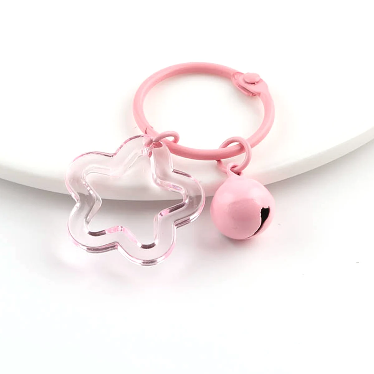 Bunte Hakenverschlüsse, Clips, Glocke, Acryl, Blume, klassisch, für Schlüsselanhänger, Tasche, Schmuck, DIY, 55 x 30 mm – Detail 9