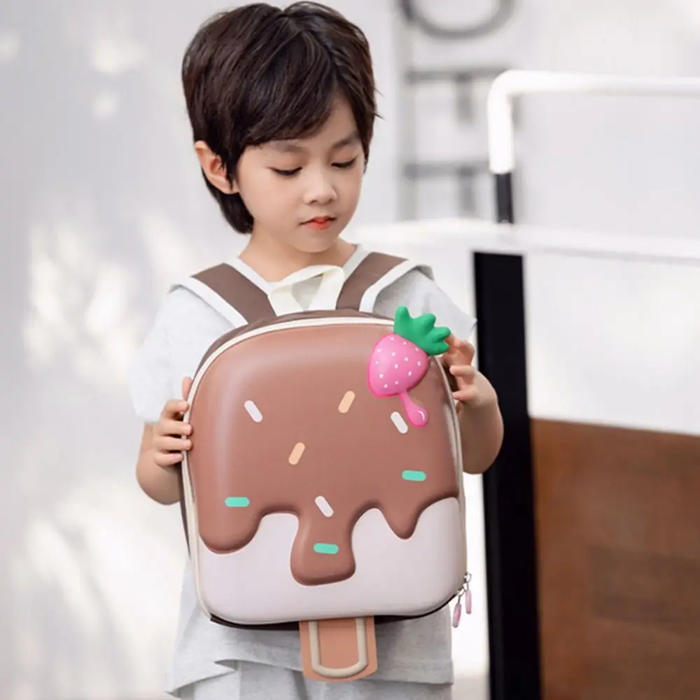 Cute Kids Backpack Cartoon Eggshell Preschool Baby Bag Ice-cream Shape Lightweight Kindergarten School Bag