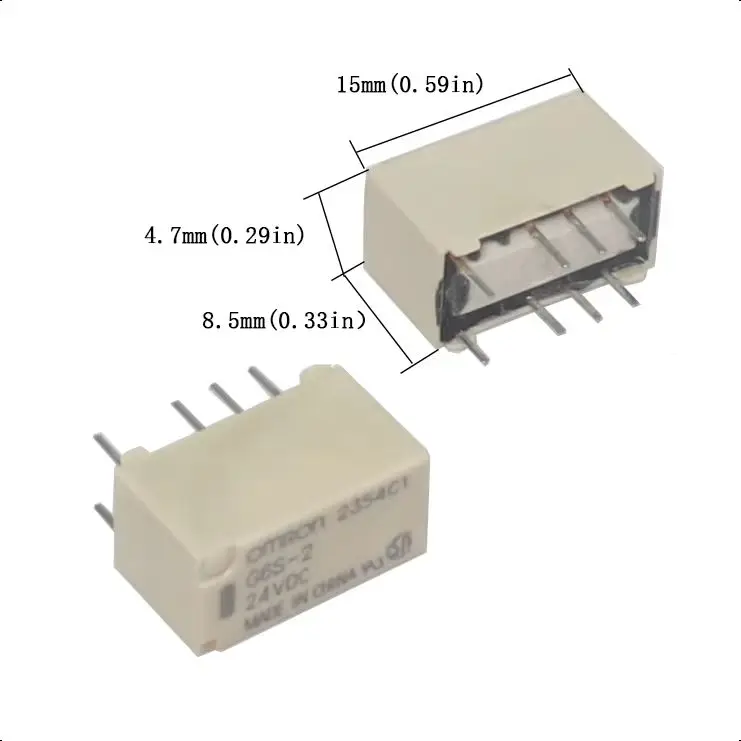 【5PCS】G6S-2 5VDC 12VDC 24VDC Signal Relay 8Pin DC 5V 12V 24V 2A Mini Signal