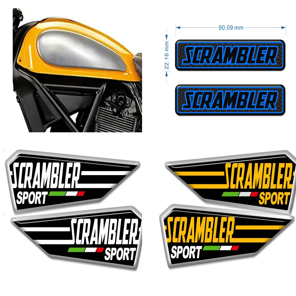 

Tank Pad Stickers For DUCATI scrambler Emblem Badge Protector Fairing Motorcycle Accessories Decal 2014 2015 2016 2019 2020