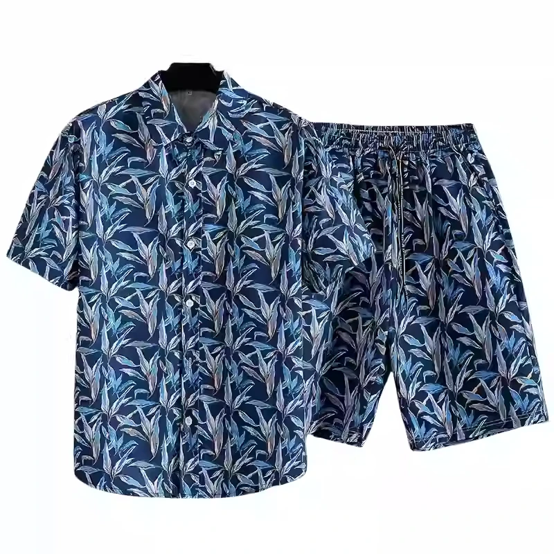Hawaiian Shirt Suit Men Mahjong 3d Print Short Sleeve Blouse Beach Holiday Tops Summer Oversized Lapel Clothing Camisa Masculina