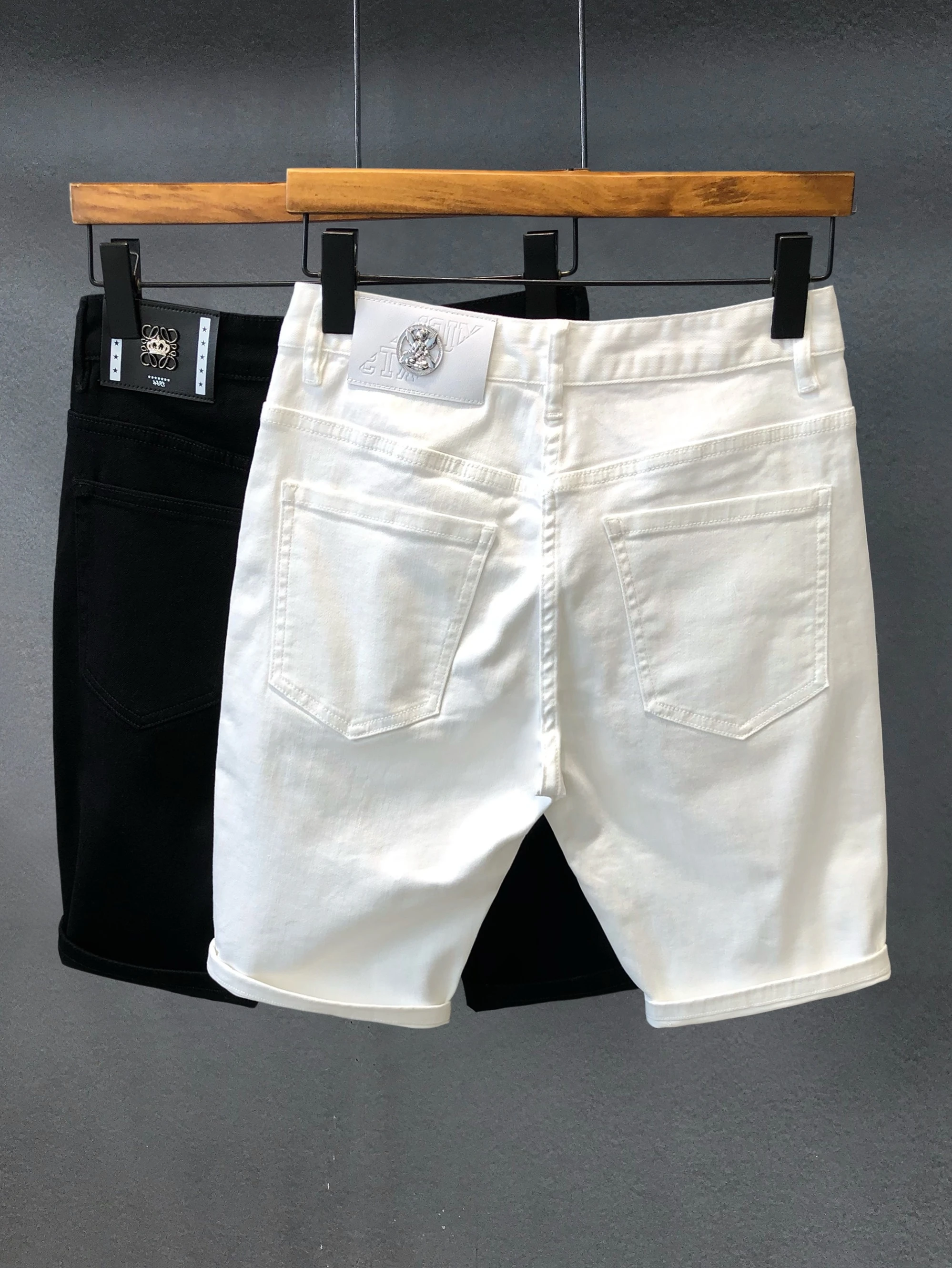 

Ultra Comfortable Breathable Denim Shorts Men's Straight Leg Summer Five-Quarter Length Jeans Youth Casual Fashion Straight Cut