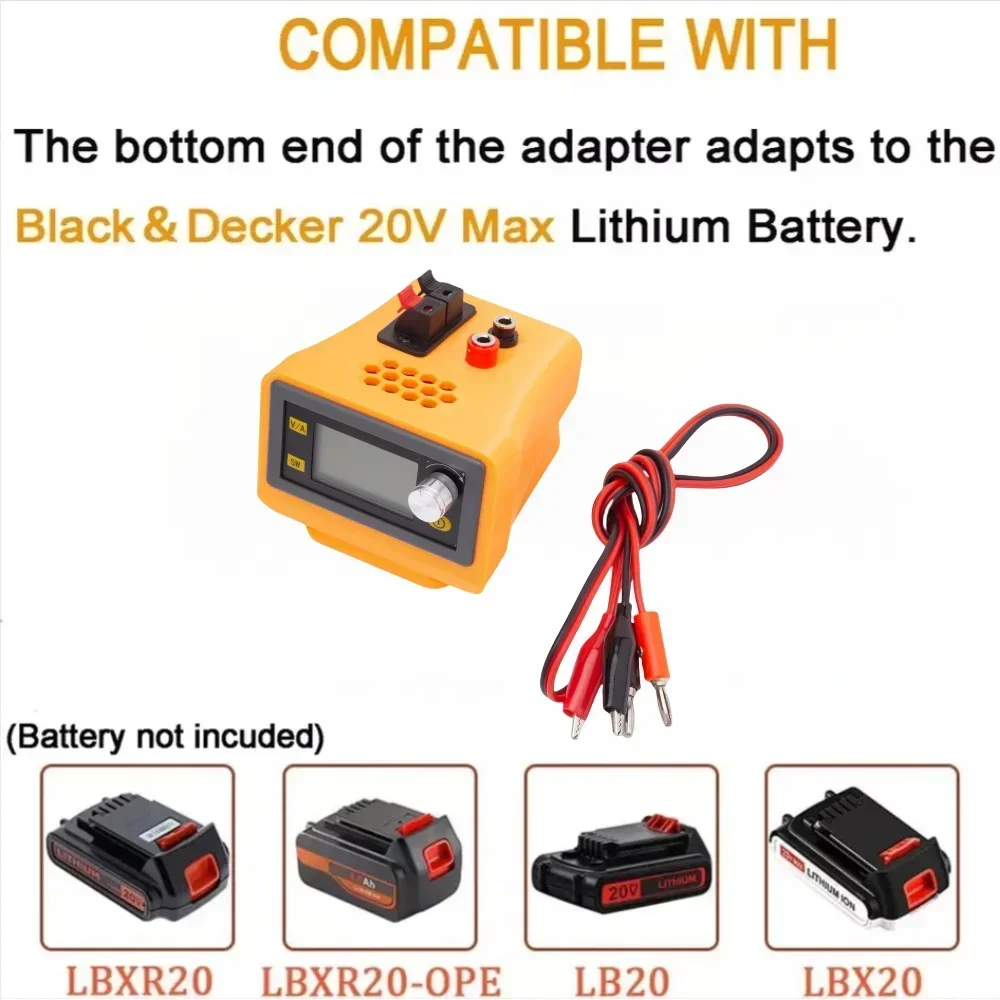 

Portable CNC Adjustable Battery Power Supply DC Buck Boost Regulator FOR BLACK AND DECKER 20V MAX Battery(excluding Battery)