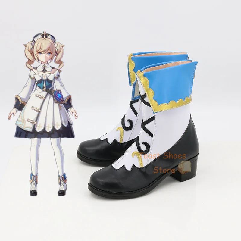 Spel Cosplay Komische Anime Spel Voor Con Halloween Party Cosplay Kostuum Prop Genshinimpact Barbara Schoenen