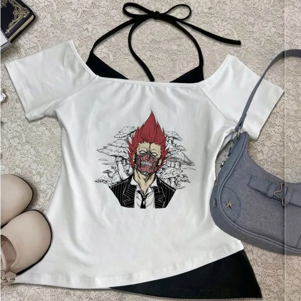 Dorohedoro cropped top women graphic japan baddie japanese goth tshirt manga cheap gyaru clearance sales kawaii