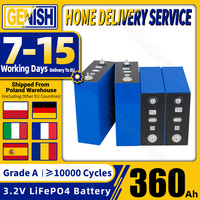 Grade A 3.2V PWOD LiFePO4 360Ah Battery LFP 10000 Cycles Rechargeable DIY 12V 24V 48V For RV EV Camping Solar Batteries Pack Van