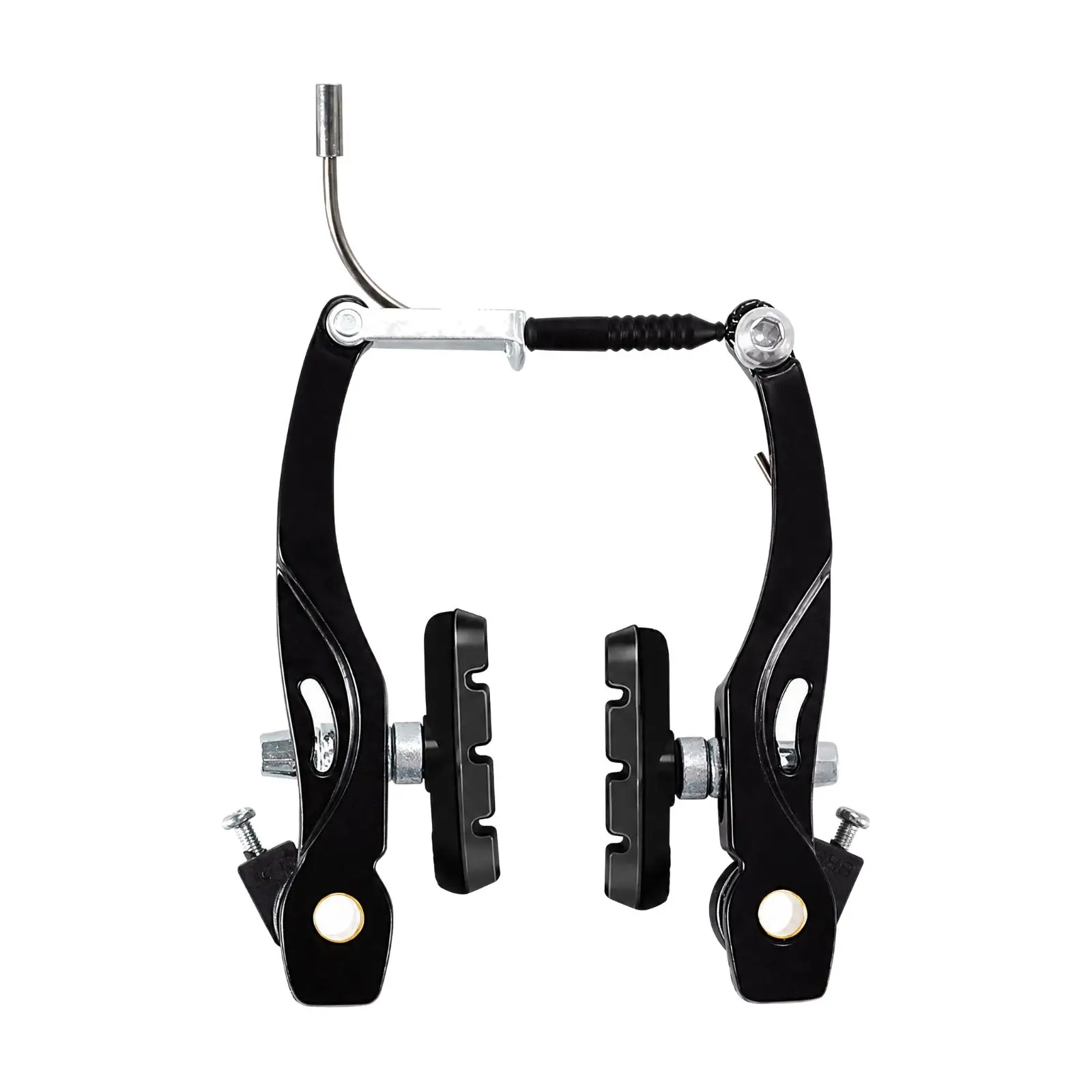 Aluminum Alloy Linear-Pull Brake Assembly Corrosion-Resistant Cycle Linear-Pull Brake with Rubber Pads Lightweight Adjustable
