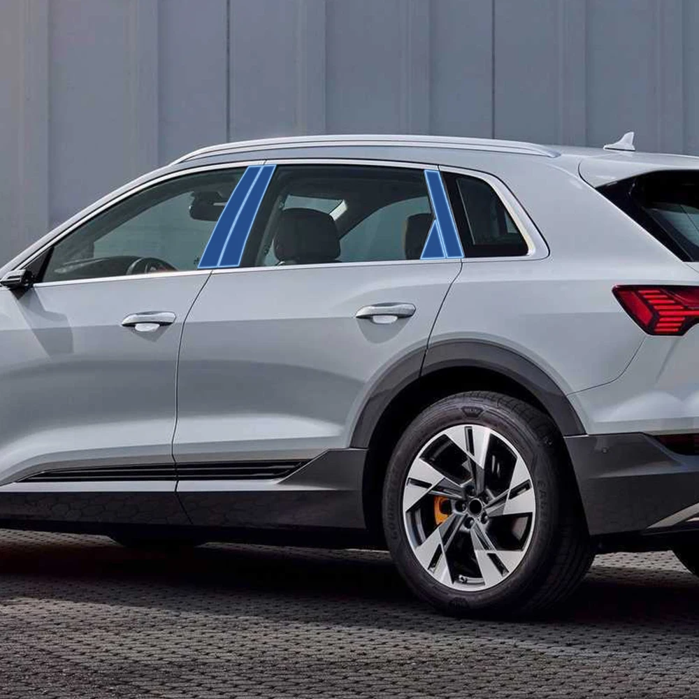 

Car B C Pillar TPU for Audi etron e-tron 2019-2022 Paint Protection Film Pre-Cut Clear Anti-Scratch Window Column Guard Sticker