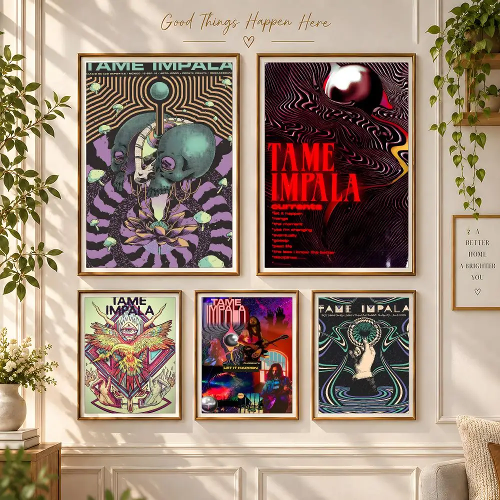 Band Psychedelic Rock Tame Impala Poster Decorative Mural Wall Art Print Unframed Housewarming & Home Decor Gift