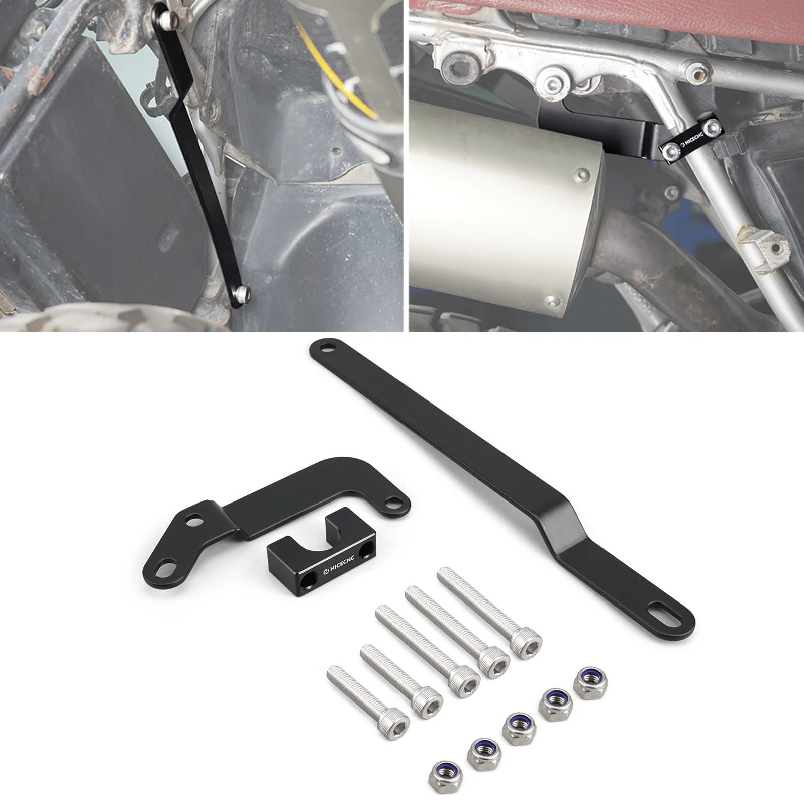 NICECNC Per Honda XR650L XR 650L 1993-2025 2024 2023 2022 2021 Sottotelaio Posteriore Kit Braccio di Supporto Telaio di Rinforzo Supporter