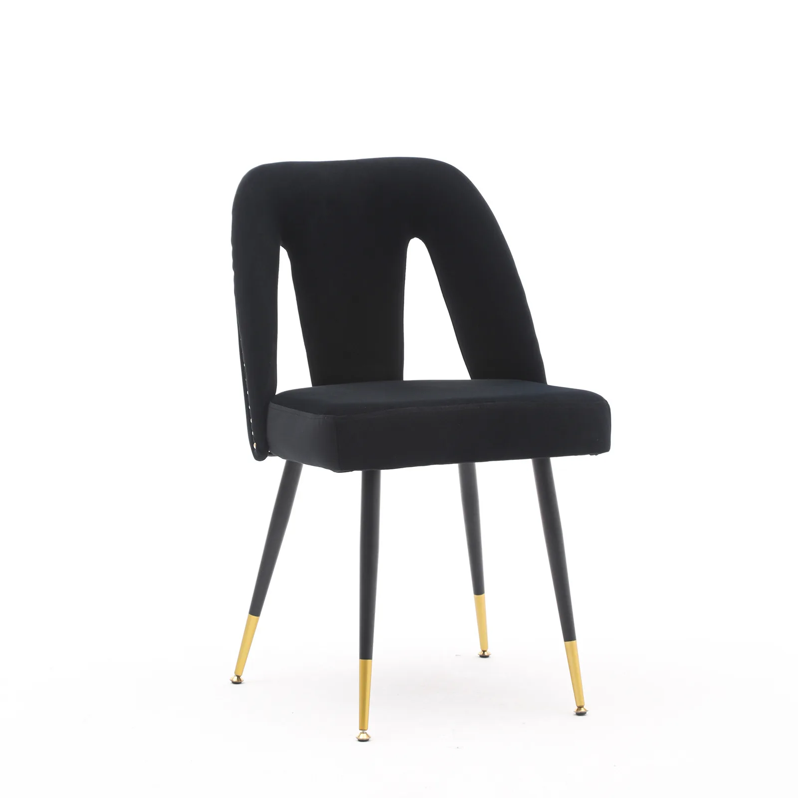 #Light Luxury Creative Metal Rivet Dining Chair Factory Direct Soft Upholstered Seat for Hotel and Dining Room