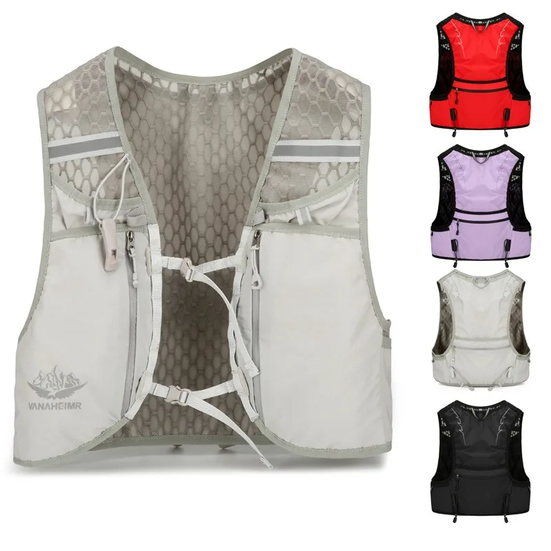 

Новый легкий жилет для бега и велоспорта с отделением для телефона, дышащий, с гидратором для воды и нагрудным карманом.