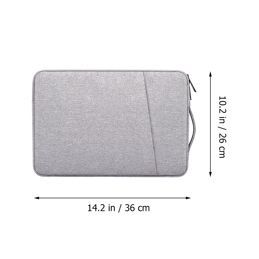 Laptop Protective Cover Lightweight Thin Waterproof Scratch Resistant Notebook Bag Storage Pouch Light Grey Computer Pouch
