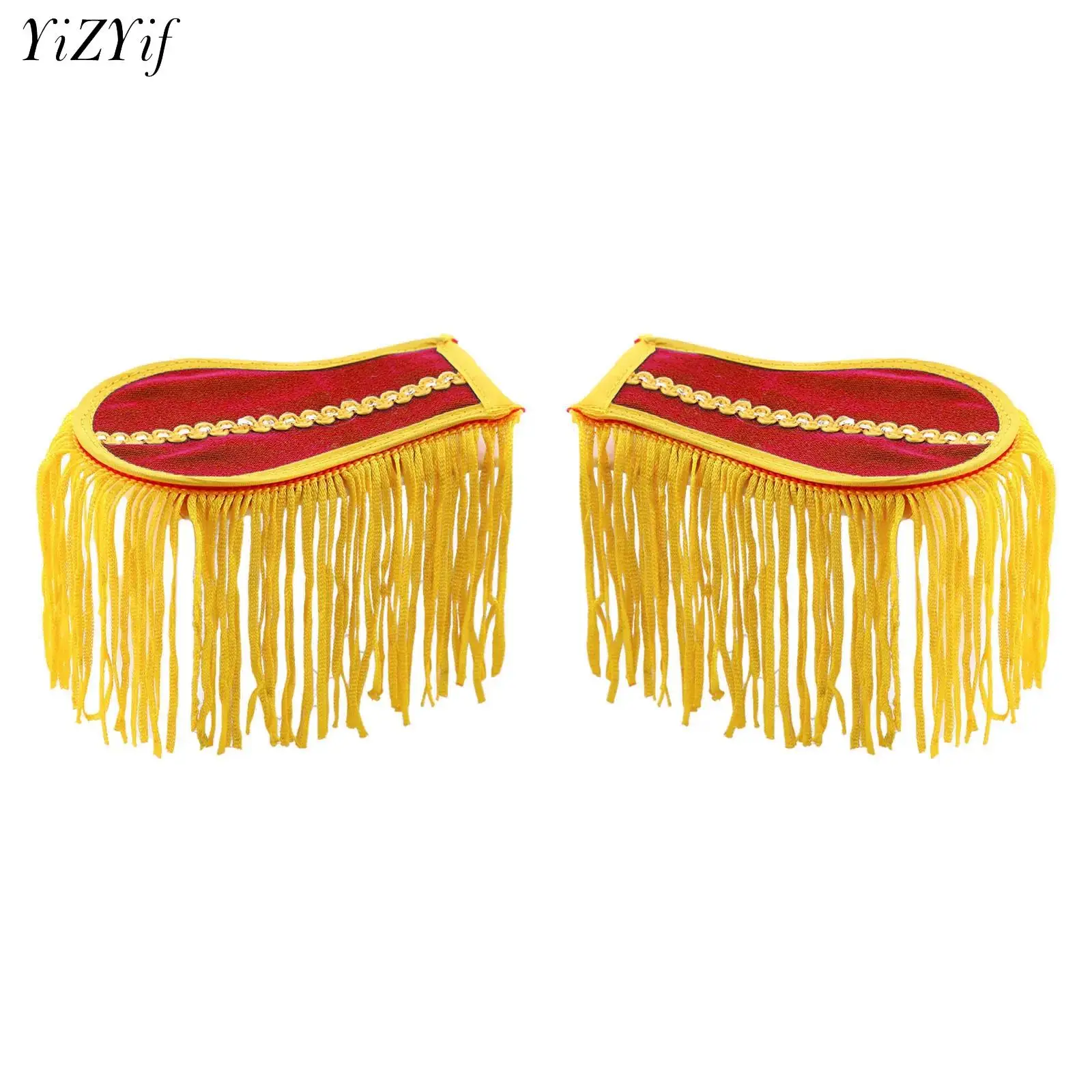 

1 Pair Brooch Blazer Shoulder Boards Tassel Fringe Trim Epaulett Clothes Accessory for Jackets Coats Military Overcoats Badge