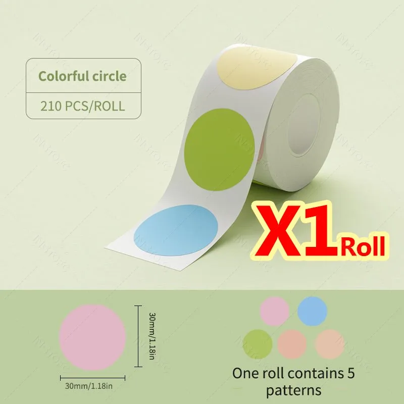 NiiMBOT B21 B1 B3S Ronde Label Afdrukken Sticker zelfklevende Thermische Waterdichte Digitale Nummer Cake Afdichting Sticker Papier