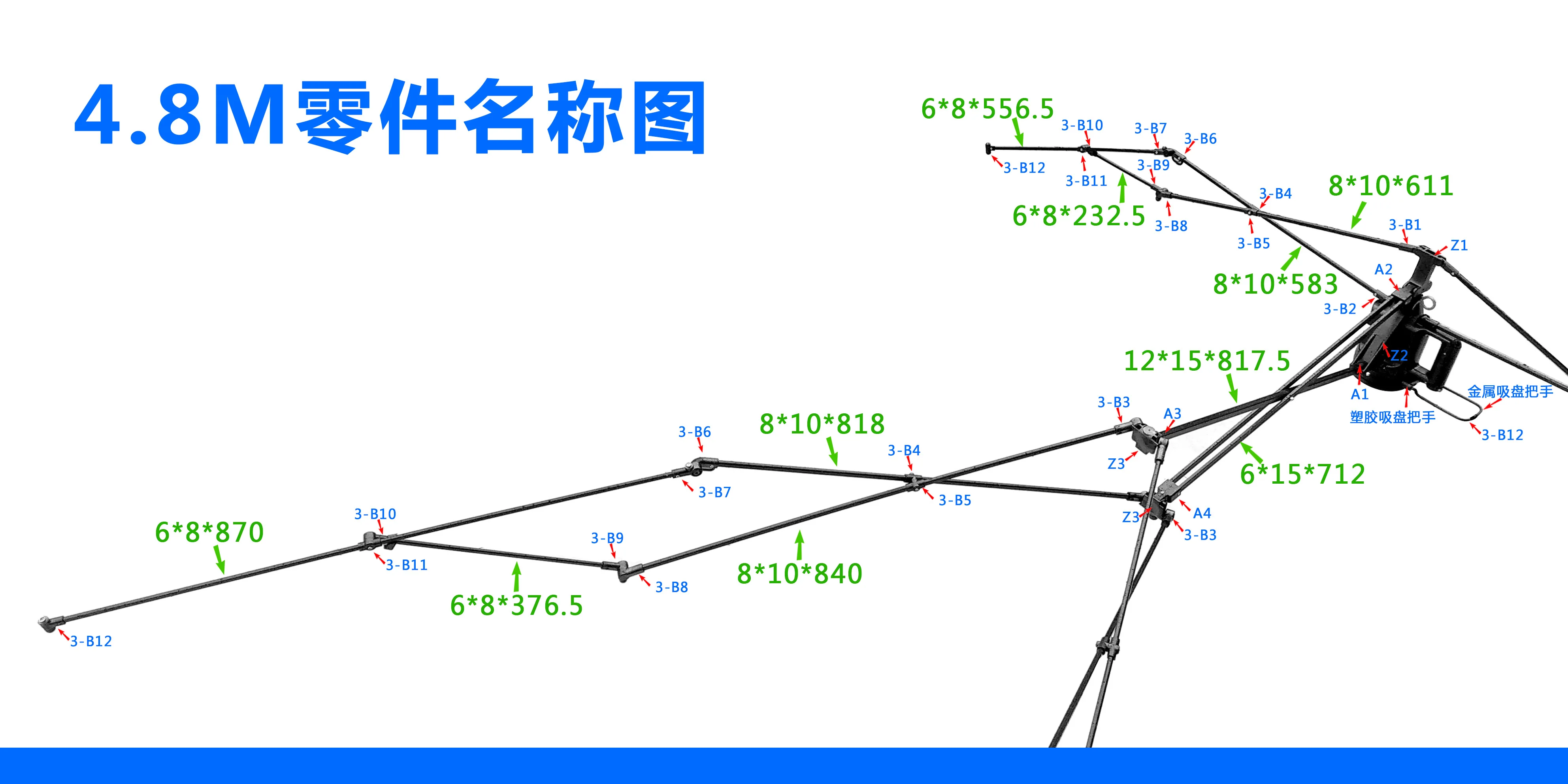 

Car Umbrella Semi-Automatic Awning Tent Component