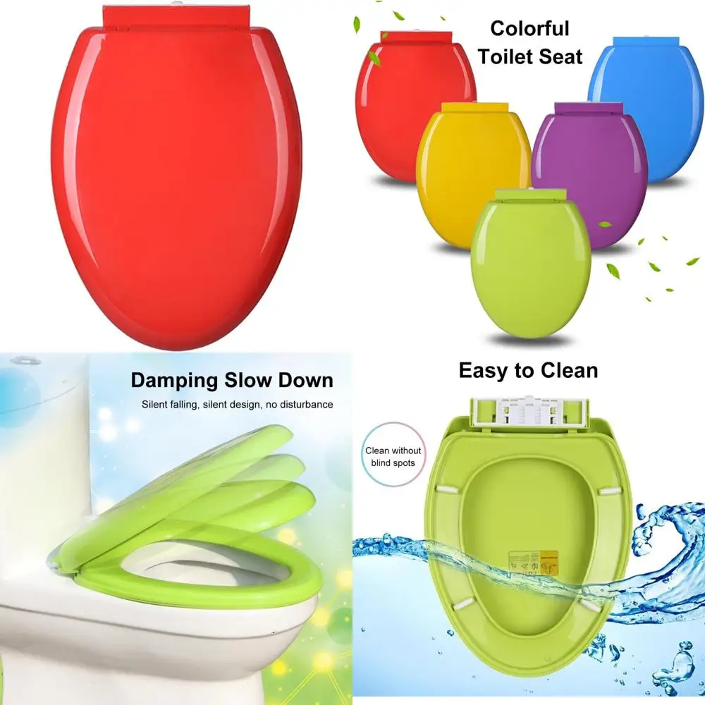 

Удлиненный мягкий чехол на сиденье унитаза, 18,5 x 14,2 дюйма, легко чистится, быстросъемный, V-образный для пластиковых унитазов из полипропилена