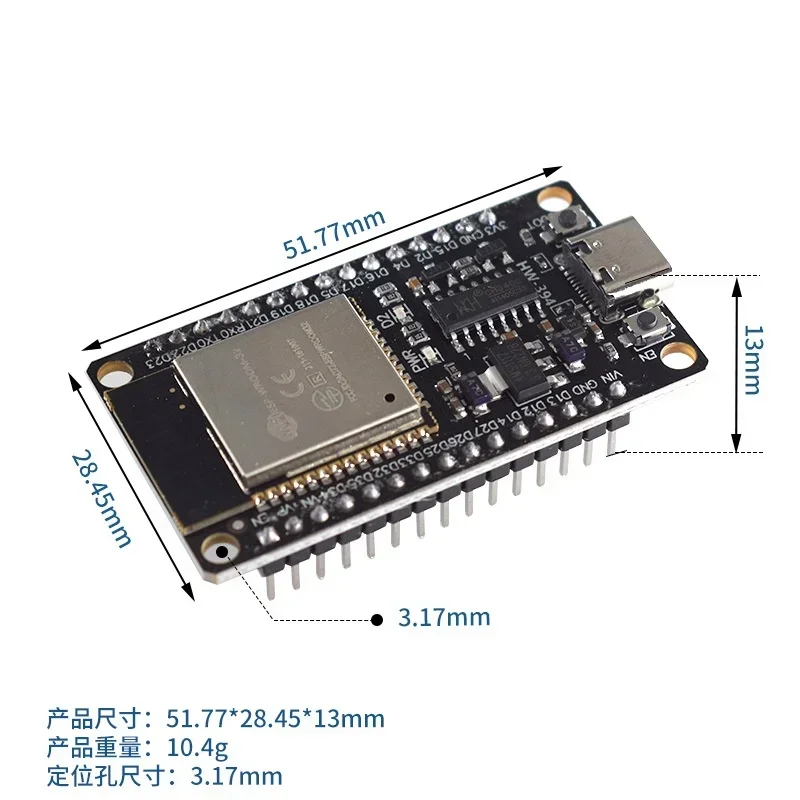 USB Type-C ESP32 Development Board CH340C WiFi+Bluetooth Ultra Low Power Dual Core