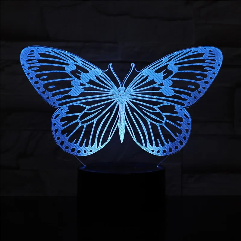 Nighdn Butterfly Lamp Led Night Light for Kids 7 Color Change USB Table Bedside Lamp Child Nightlight Birthday Christmas Gift