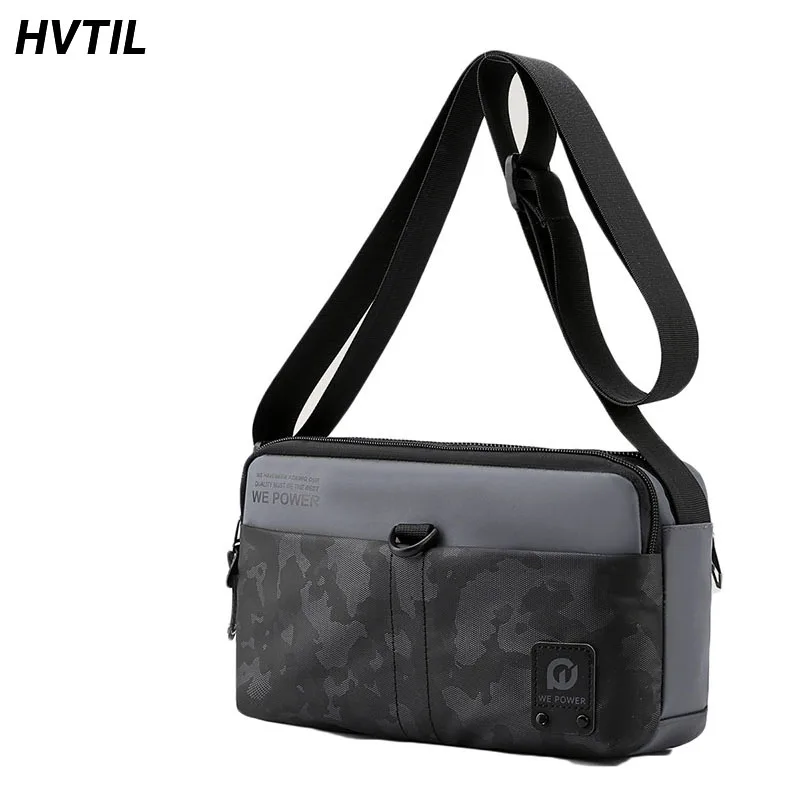 HVTIL Luxury Large Capacity Shoulder Bag Outdoor Crossbody Messenger Pack Simple Fashion High Quality Sling Portable Bag For Men