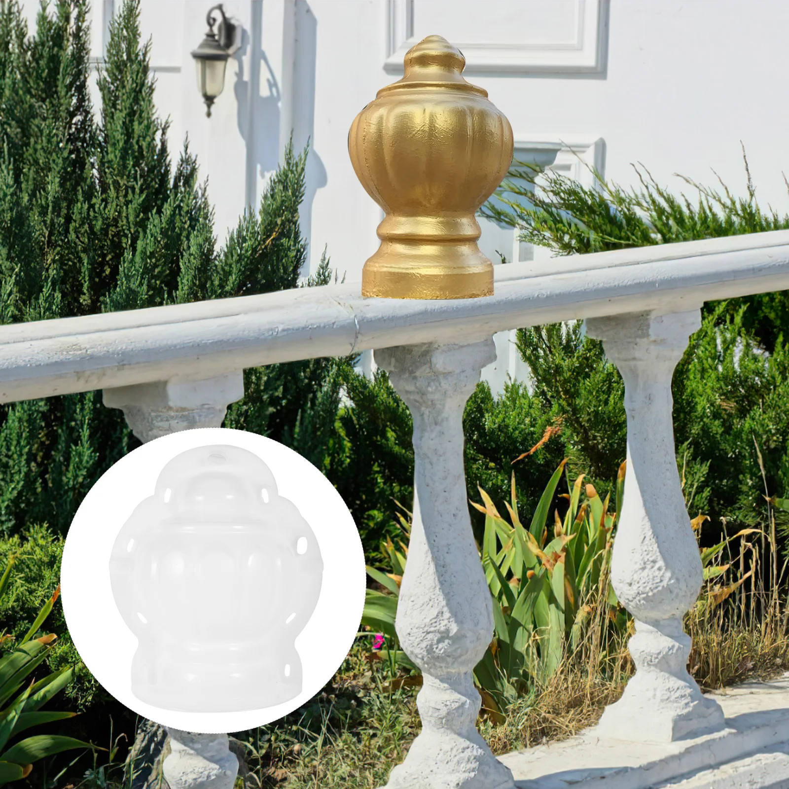 

DIY Roman Column Mold Concrete Balustrade Garden Fence Pathway Lightweight Durable Easy Use Decor Concrete Molds for Edging