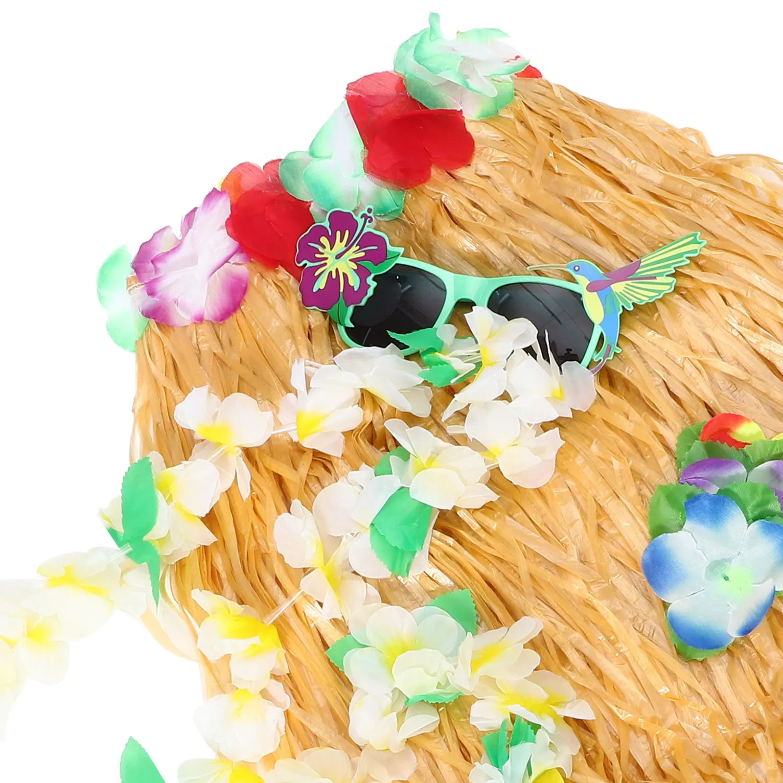 

1 set 1 Set Hawaiian Party Decorations Tropical Theme Supplies Luau Beach Birthday Hula Costume Adults Festival Accessory