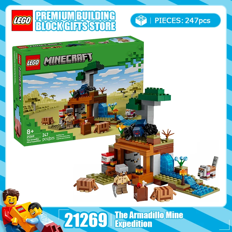 ليغو اللبنات سلسلة ماين كرافت 21269 21268 21270 21270 التعدين مغامرة الأطفال اللبنات لعبة التجمع هدية