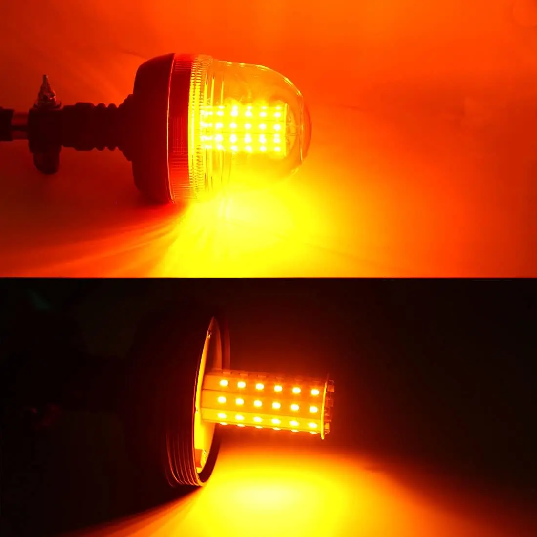 60 LED Amber Tractor Motorcycle Forklift Strobe Warning Light Beacon Truck Vehicle Emergency Flashing Lights Safe Signal Lamp