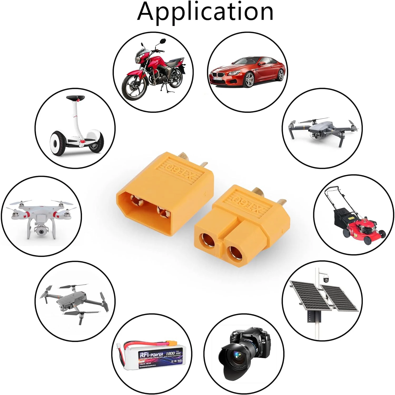 10 Pairs XT60 Connector XT60 Male Female Bullet Connectors Power Plugs for RC Lipo Battery Motor