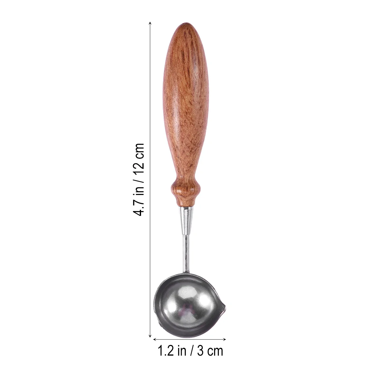 

Fire Spoon Stainless Steel Sealing Spoon Heat Resistant Wooden Handle 12X2.8Cm For Diy Envelope Seal Wax Supplies