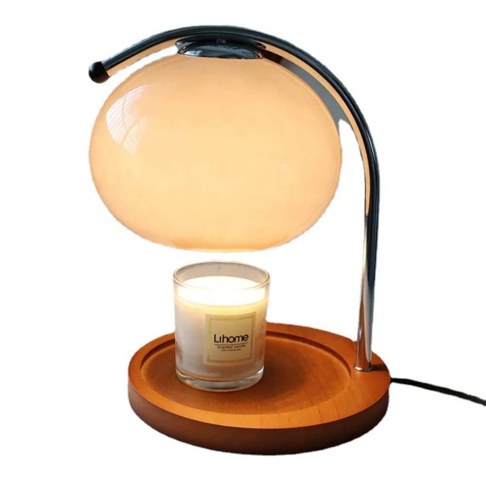 Imagem -05 - Retro Glass Table Lamp Aromaterapia Castiçal Quarto Cabeceira Atmosfera Desk Lamp Estudo Escritório Casa Candle Warmers