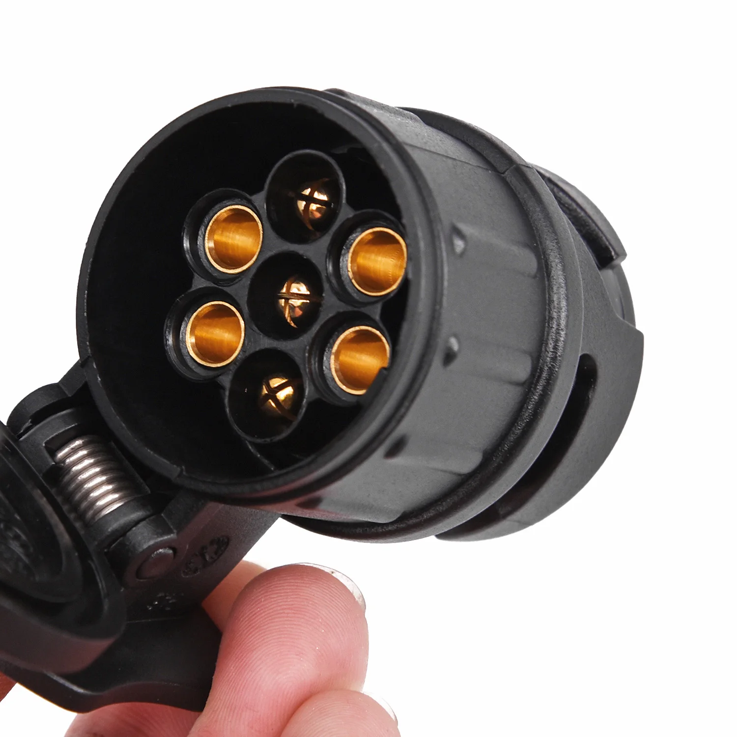 Trailer Adapter Converter - 13 Pin To 7 Pin, Brand New, High Quality Plastic, Black, 12V Input, 76.55cm Dimension, 70g