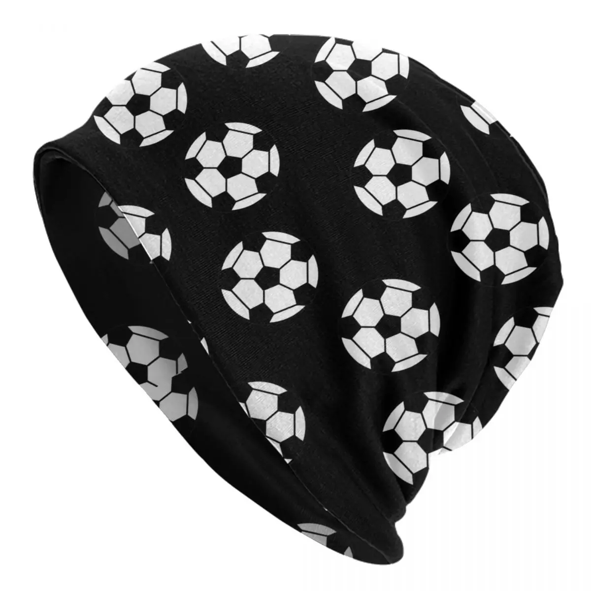 Fußball Beanie Hüte Schwarz und Weiß Strickmütze Kpop Warme Männer Frauen Unisex Caps Herbst Muster Straße Motorhaube Hüte Geschenk