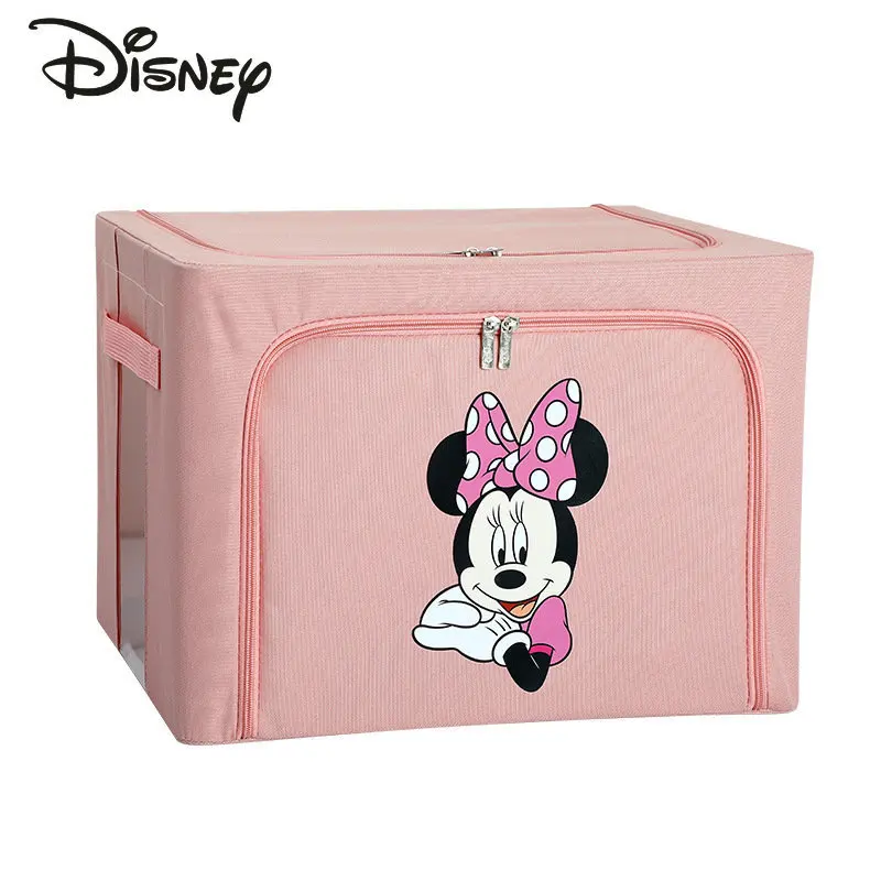 Disney Minnie\'s New Home Storage Box Fashionable and High Quality Moving Luggage Storage Bag Cartoon Large Capacity Storage Box