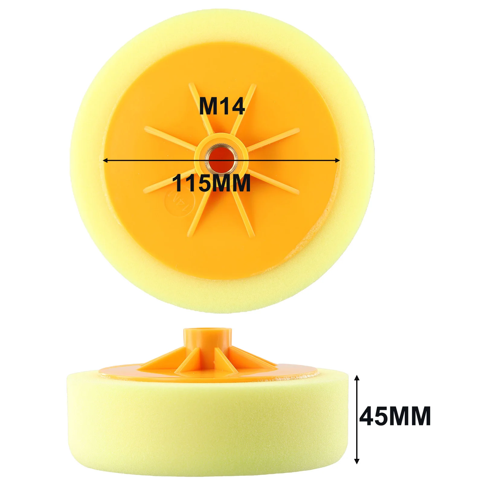 Buffing Sponge Head for Car Polishing with 150mm Diameter 6inch Size and For M14 Thread Suitable for Compound Buffing