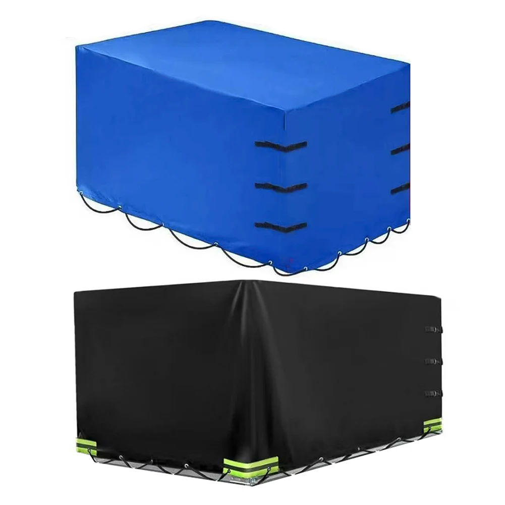 1PC Trailer Cover 210*114*90cm 420D Utility Trailer Cover Waterproof Windproof Heavy Duty Black Dump Trailer Covers Home Parts