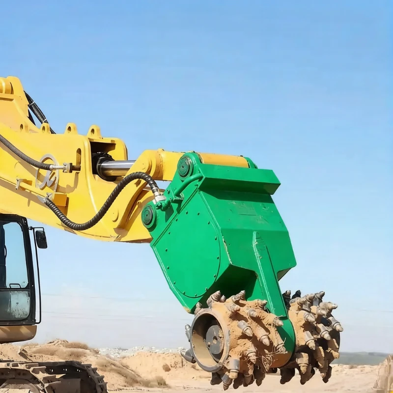 Factory Direct Sales Hydraulic Rotary Drum Cutter Attachment For 3-5 Ton Efficient Milling Operations Drum Cutter