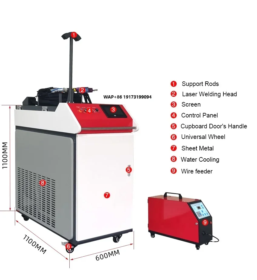 1000W 1500W 2000W Fiber Handy Welder Handheld Welding Machine Small for Metal Handheld