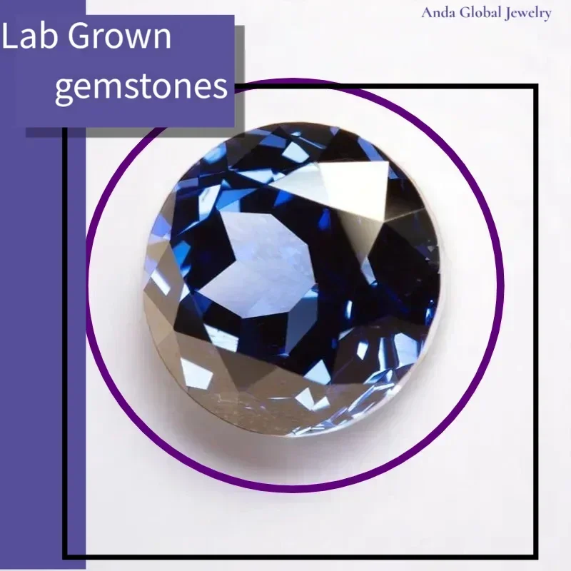 

L-F-Lab Grown Sapphire Royal Blue Color Round Cut AAA+Clarity for Jewelry Setting&Custom Design Selectable Certificate