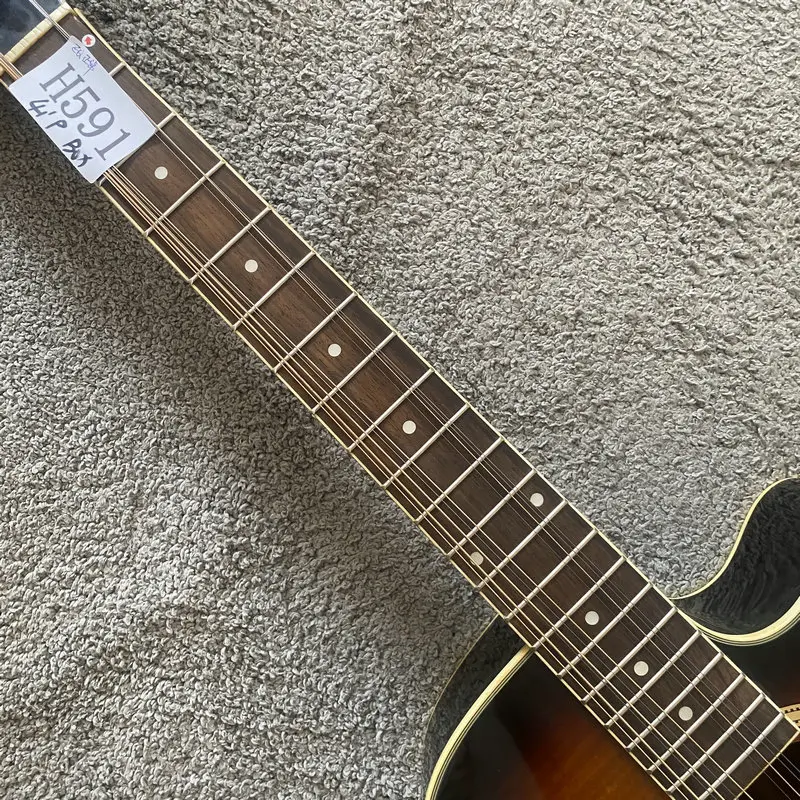 

H591 Original and Genuine Ashton 12 String Electric&Acoustic Guitar Stock Items with Wood and Paints Damages Cracks Sales Price