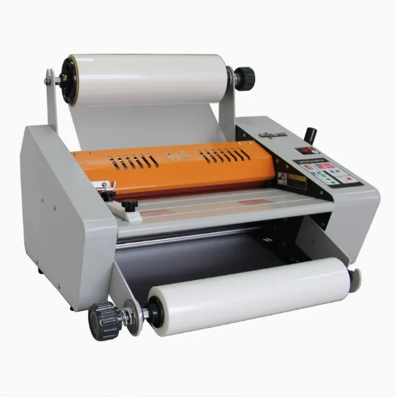 Office Use Film Paper Thermal Laminator Machine With Manual Cutting Blade Desktop Manual Hot and Cold Laminating Machine