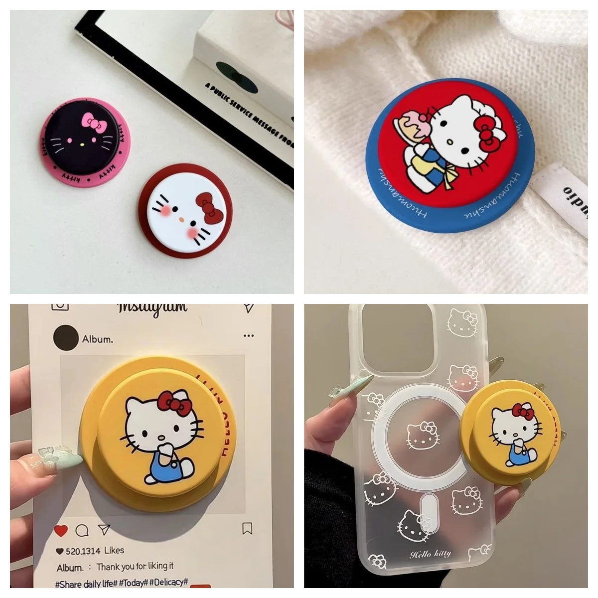 حامل قوس لطيف للهاتف المغناطيسي Magsafe Griptok Grip Tok Stand لحامل علبة الشحن اللاسلكي iPhone ﻿