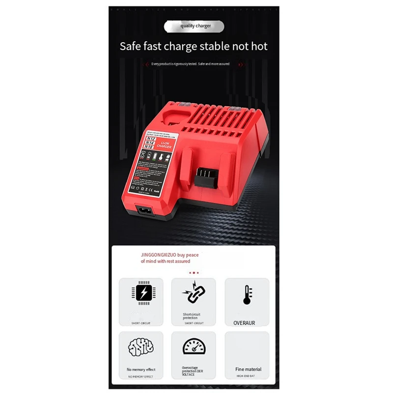 Multipurpose Li-Ion Battery Charger For Milwaukee M12-M18