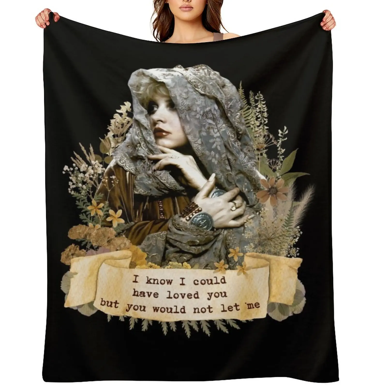 

Cottagecore Stevie Nicks Silver Springs Throw Blanket Hair Hairy cosplay anime manga Blankets