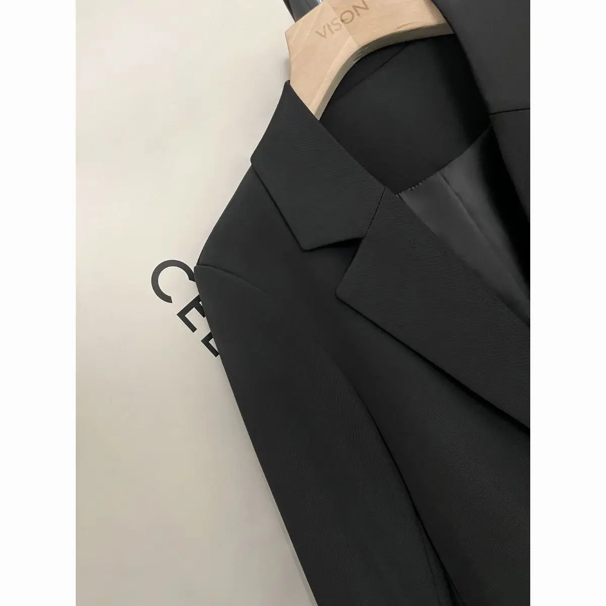 بدلة نسائية ضيقة بقصة ضيقة Bla Hepburn Sle Jaet 2024 وصل حديثًا ملابس عمل احترافية لربيع وخريف #2